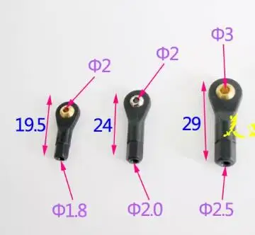 10 stücke viel M1.8 M2/M2.5/M3 Nylon Ball Kopf Verknüpfung mit Universalgelenke für RC Auto/flugzeug Drone Modell DIY Roboter Zubehör