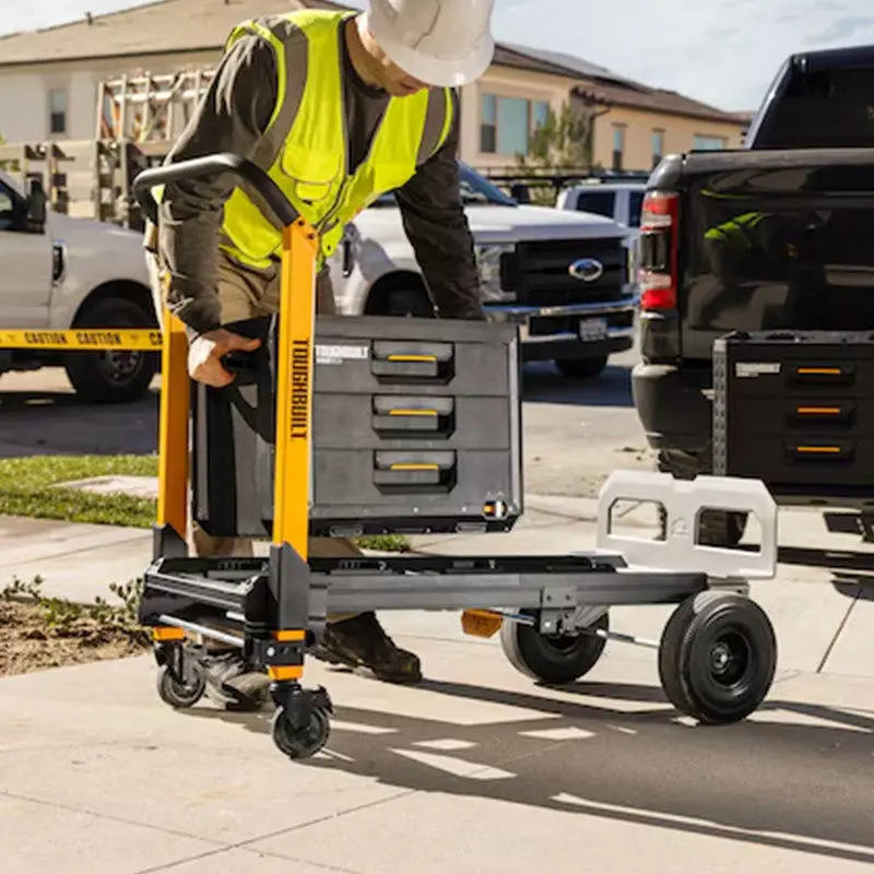 stackable box 2-in-1 hand truck - construction site & outdoor camping gear