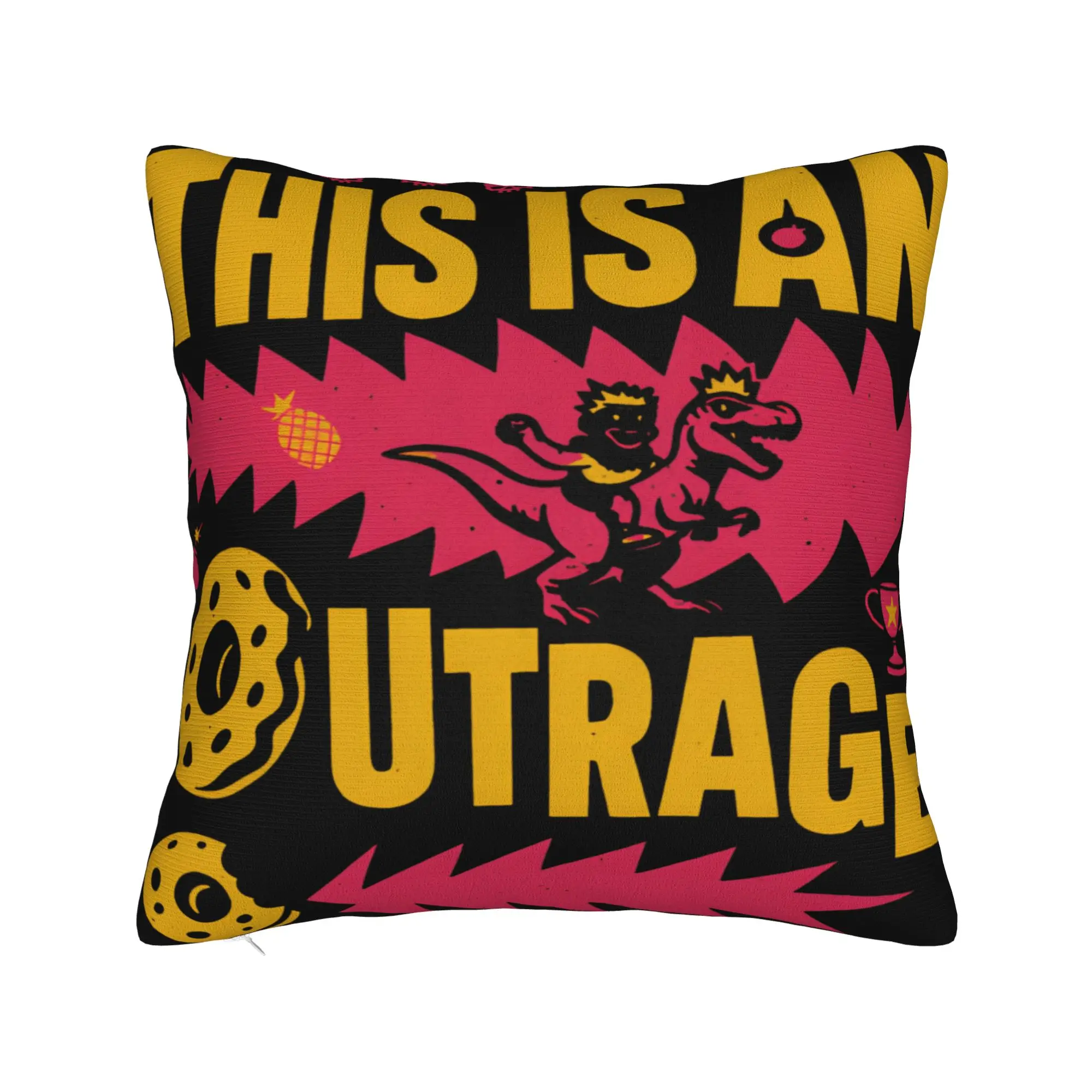 Bed Decoration This Is An Outrage Dungeon Crawler Carl Meme Pillowcases Merch  Pillow Cover Square Multiple Sizes