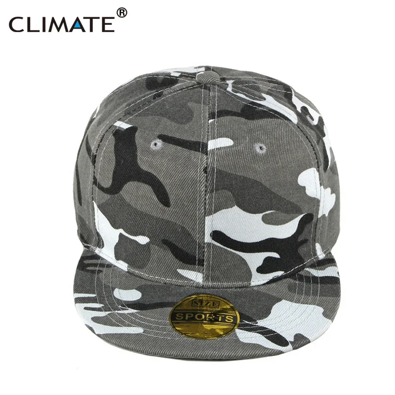 CLIMATE Camouflag Snapback Cap Youth Dancer Hip Hop Cap Cool Men Women Adjustable Cool Camouflag Baseball Snapback Caps Hat