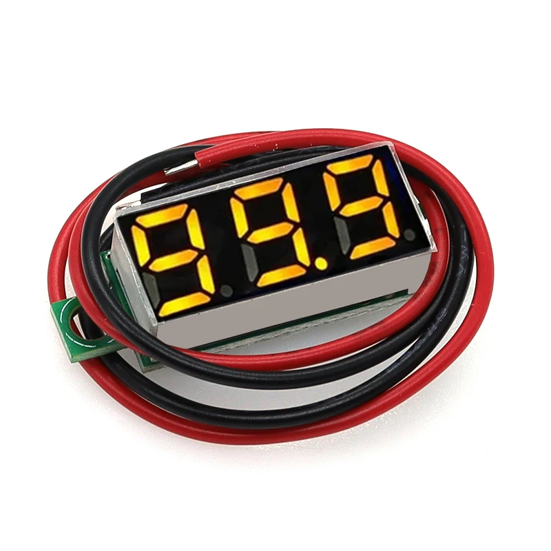 0.28/0.36Inch 2 Draad 0-30V / 3 Draads Dc 0V-100V Digitale voltmeter Led Display Mini 2/3 Draden Voltage Meter Ammeter Hoge Nauwkeurigheid