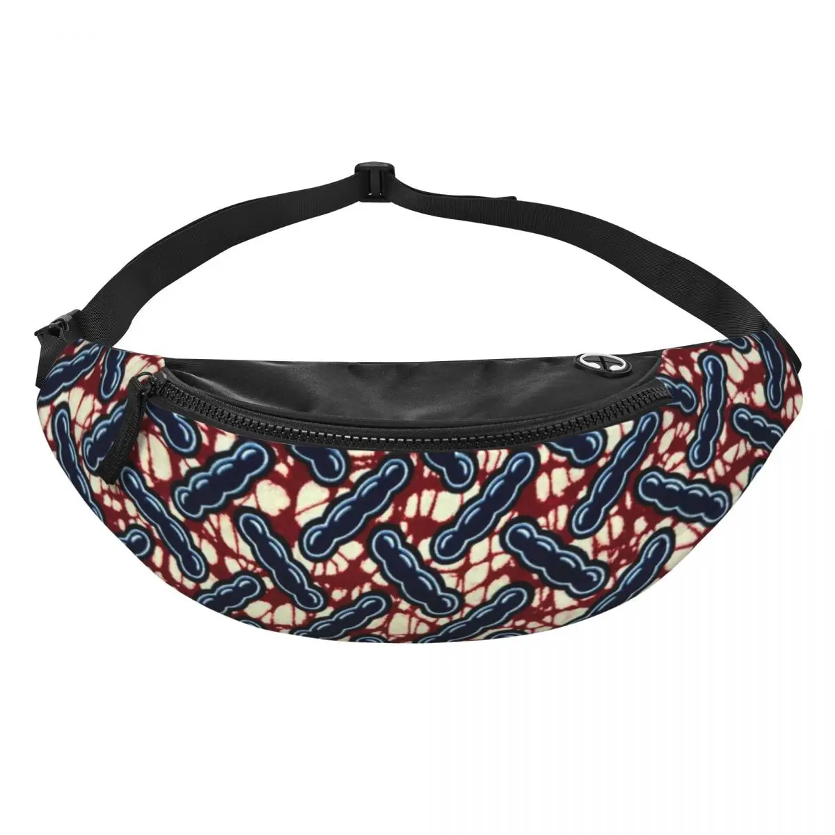 Custom Geometric African Ethnic Tribal Ankara Pattern Fanny Pack for Men Women Crossbody Waist Bag Hiking Phone Money Pouch
