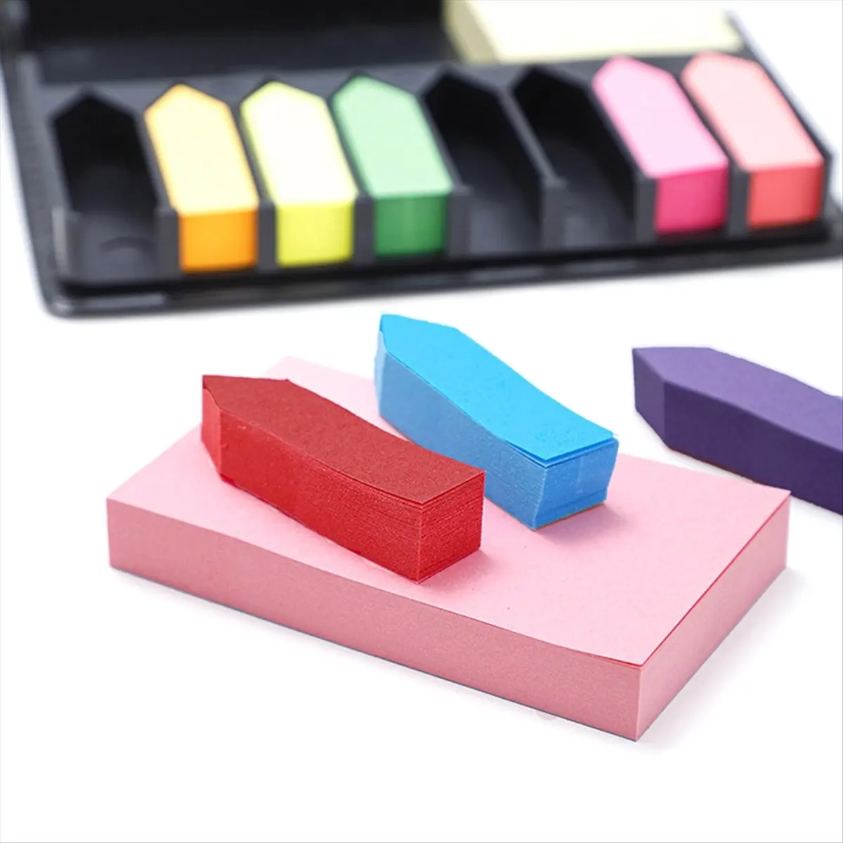 MALL 2PCS Sticky Notes Tabs for Page Markers, Memo Pad with Calendar and Leather Cover, Desk Note Pad