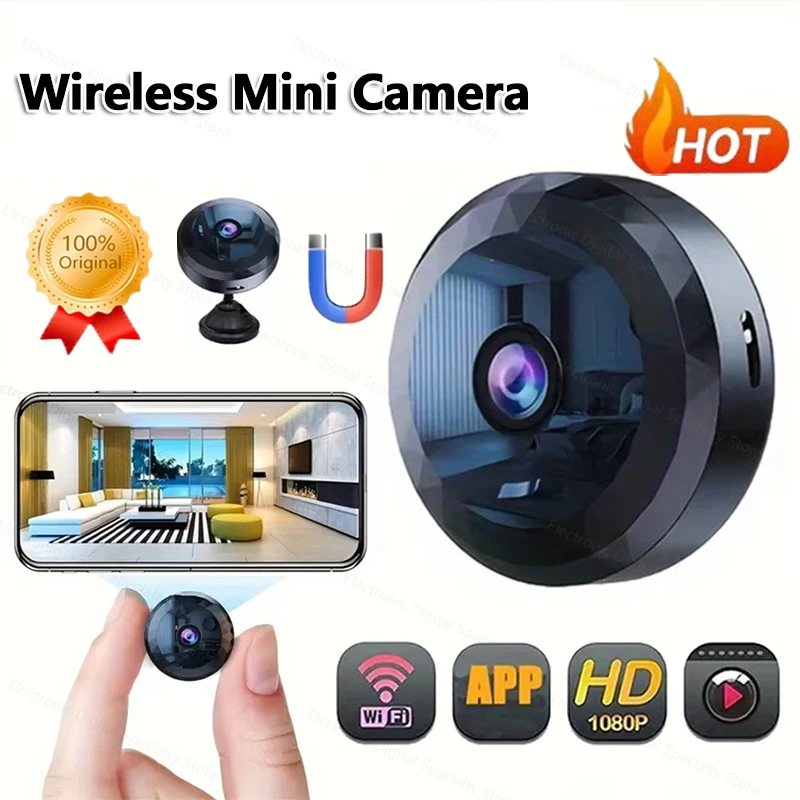 

HD Camera Mini 1080P Wireless WiFi Monitoring Video Security Camera Rechargeable Battery Motion Detection Camcorders No Card