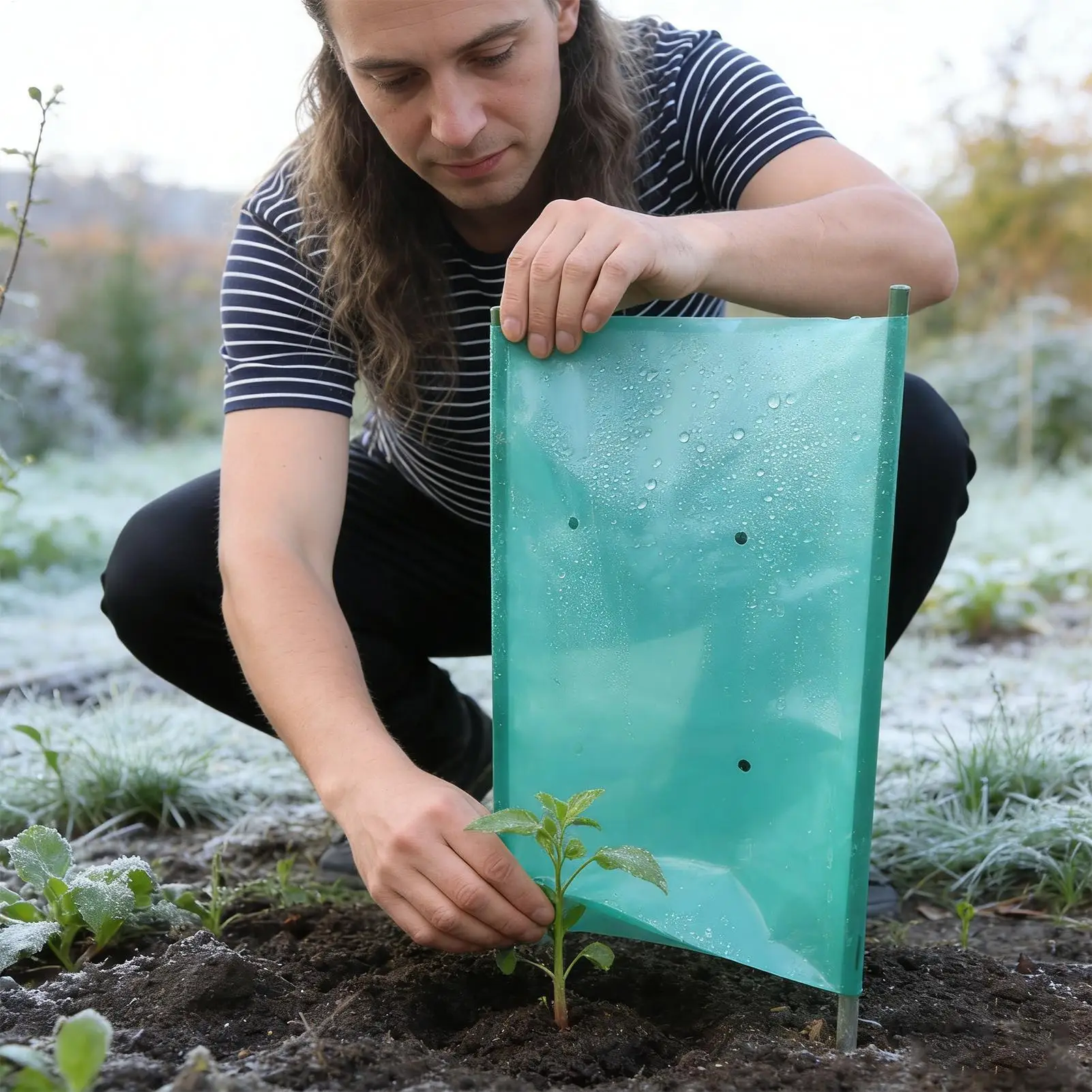 

Защитные чехлы для растений от зимнего мороза, изоляционный барьер, защита растений зимой для сада, дорожек и заднего двора