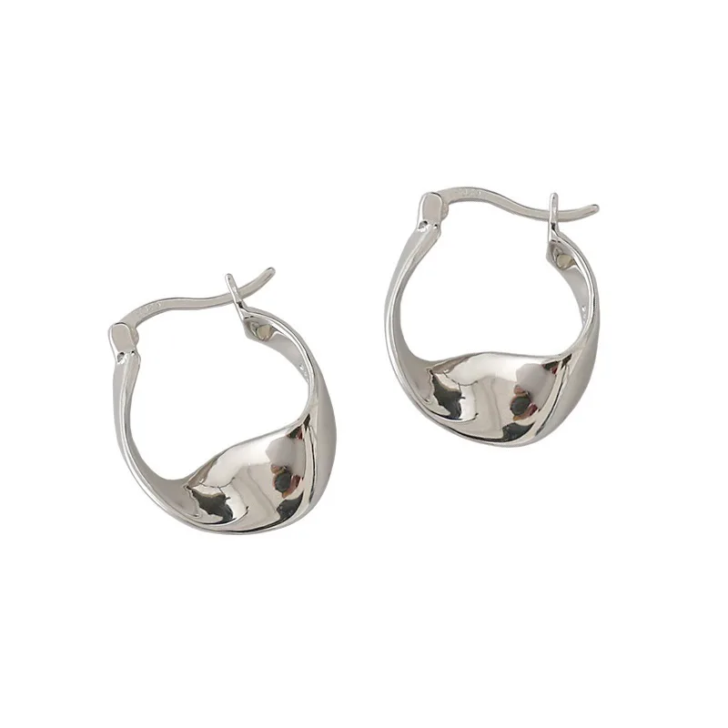 Pendientes de plata de ley 925 para mujer, aretes de forma Irregular, encantadores, personalizados, a la moda, regalo de cumpleaños, joyería fina