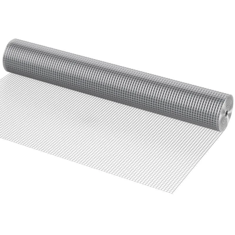 Tela de arame galvanizado a quente, 1/2 polegada, 48 pol. x 50 pés, calibre 19, rolo de tela para cercas de galinheiro, gaiolas de coelhos, jardim e pequenos roedores