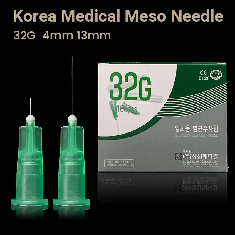 18G 30G 32G 34G 4/13/25mm Disposable Hypodermic Needles for Filler Skin Care Sterile Syringe meso Needle