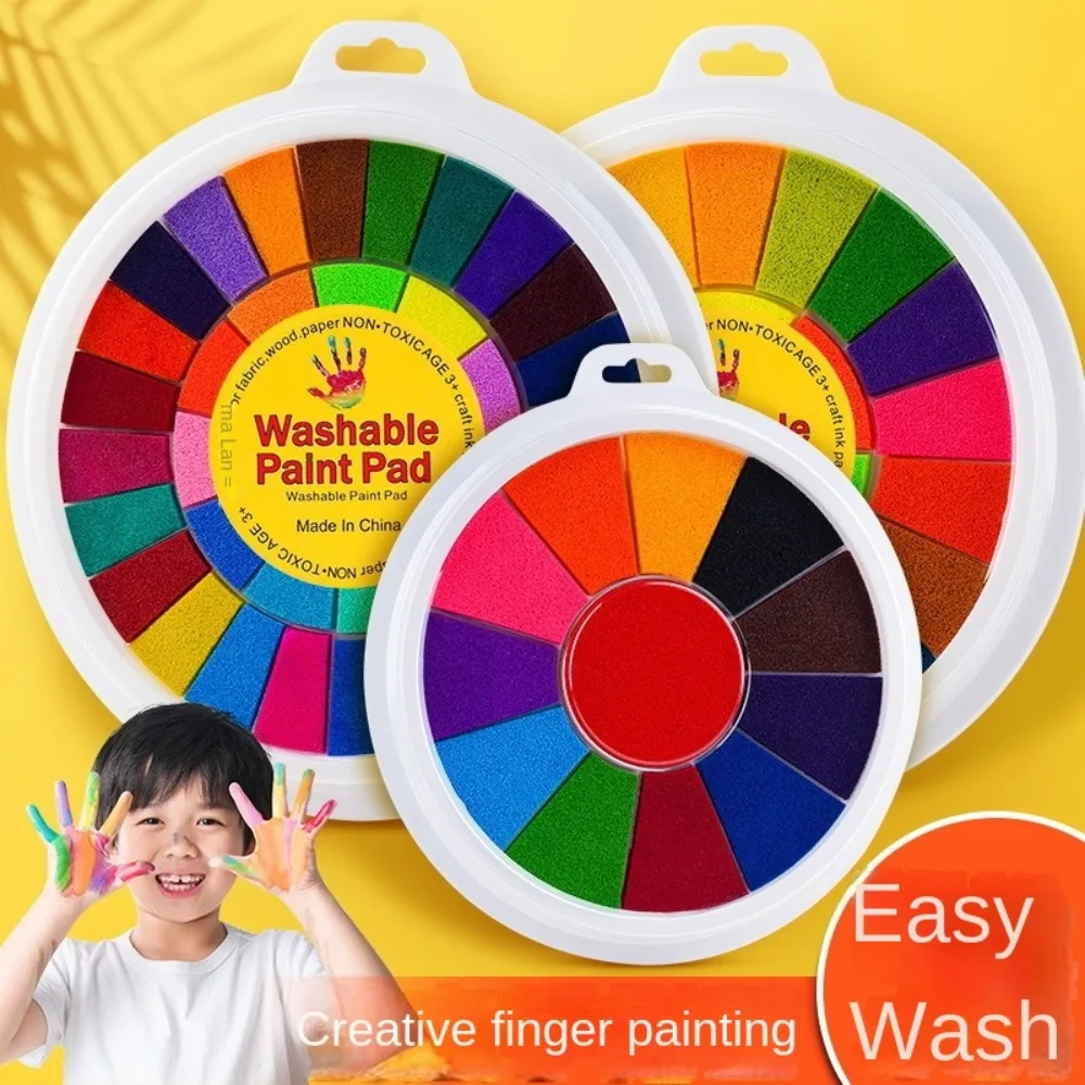 6/12/24 /36Color Finger Painting Kit Funny Washable Drawing Toys Montessori Learning DIY Crafts Finger Paint Set Kids Student