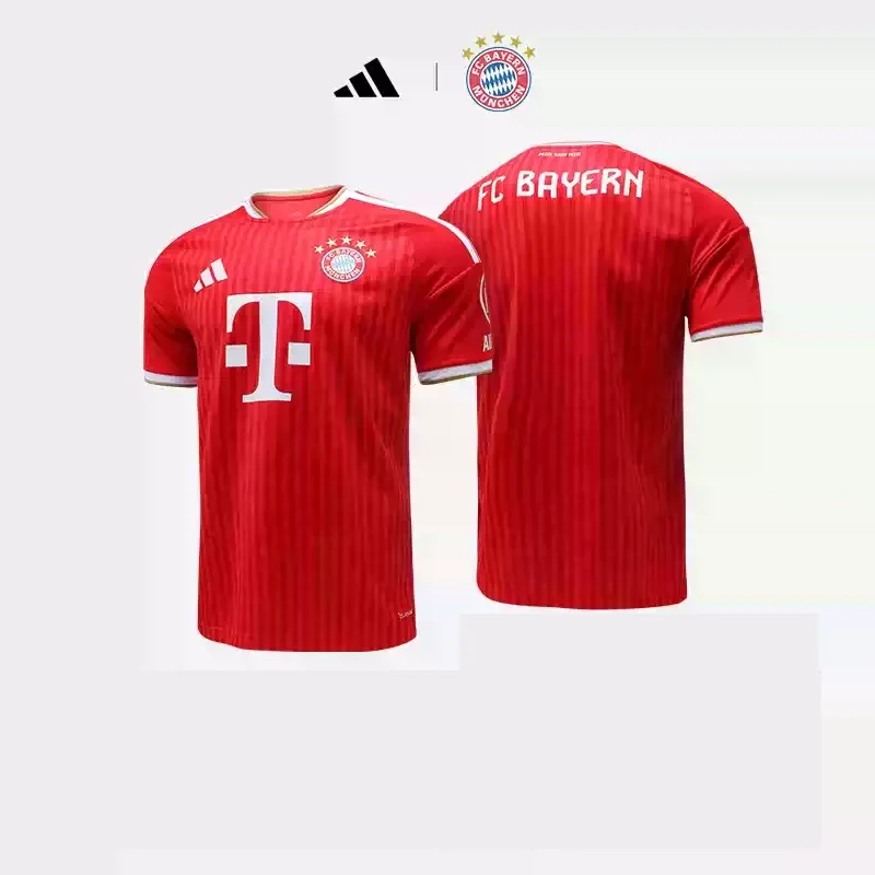 Adidas KQ6513 Men Short Sleeve Jersey Light Scarlet White Slim Fit Double Knit Breathable Embroidered Club Badge Football