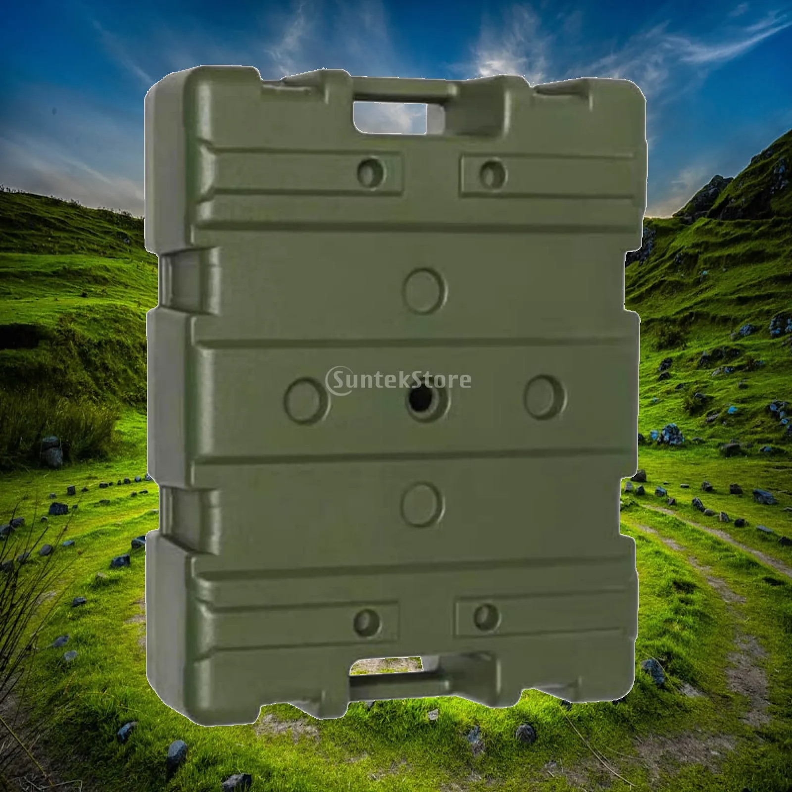 Durable Green Exercise Crate for Conditioning Drills Strength Building Fitness Container