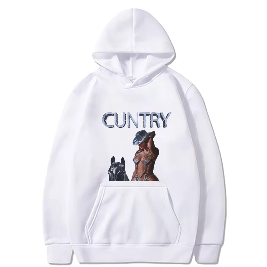 Hot Cuntry Beyonce Singer music Graphic Hoodie 2024 Men Women Fashion Y2k Casual Sweatshirt Unisex Fleece Long sleeve pullovers