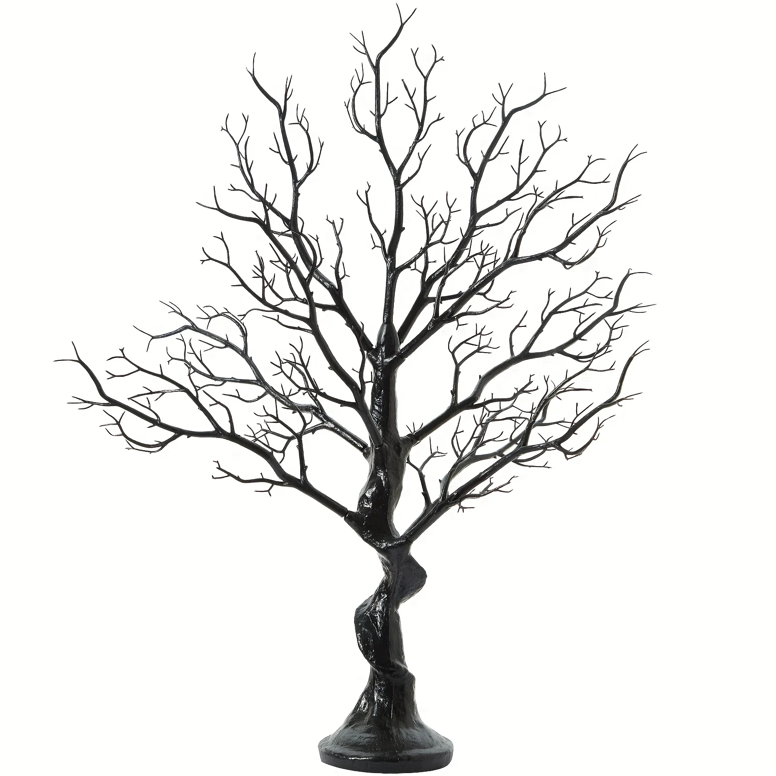 

33 Inch Black Halloween Tree Centerpiece - Decorative Manzanita Branch Display for Halloween Party, Tabletop Decor, Wedding, Bir