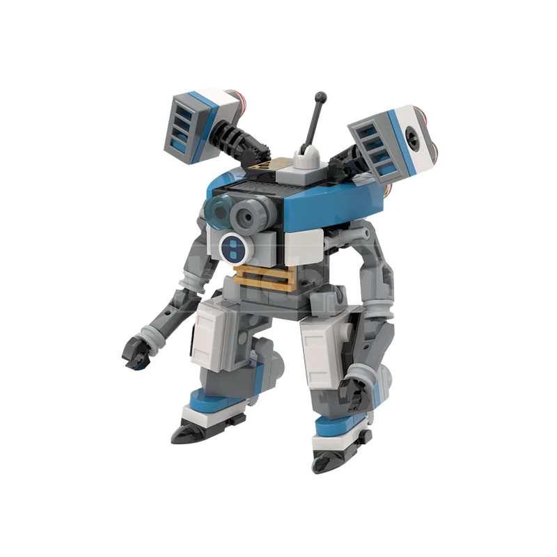 Набор из 112 деталей MOC: Робот-авиатор, модифицированная модель, строительные блоки, конструктор, креативный подарок на день рождения/Рождество, игрушка