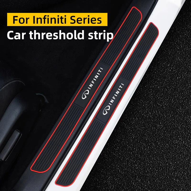 

For Infiniti QX55 QX50 60 70 80 QX30 EX FX JX S Car Door Sill Anti Scratch Trunk Protection Silicone Decorative Threshold Strip
