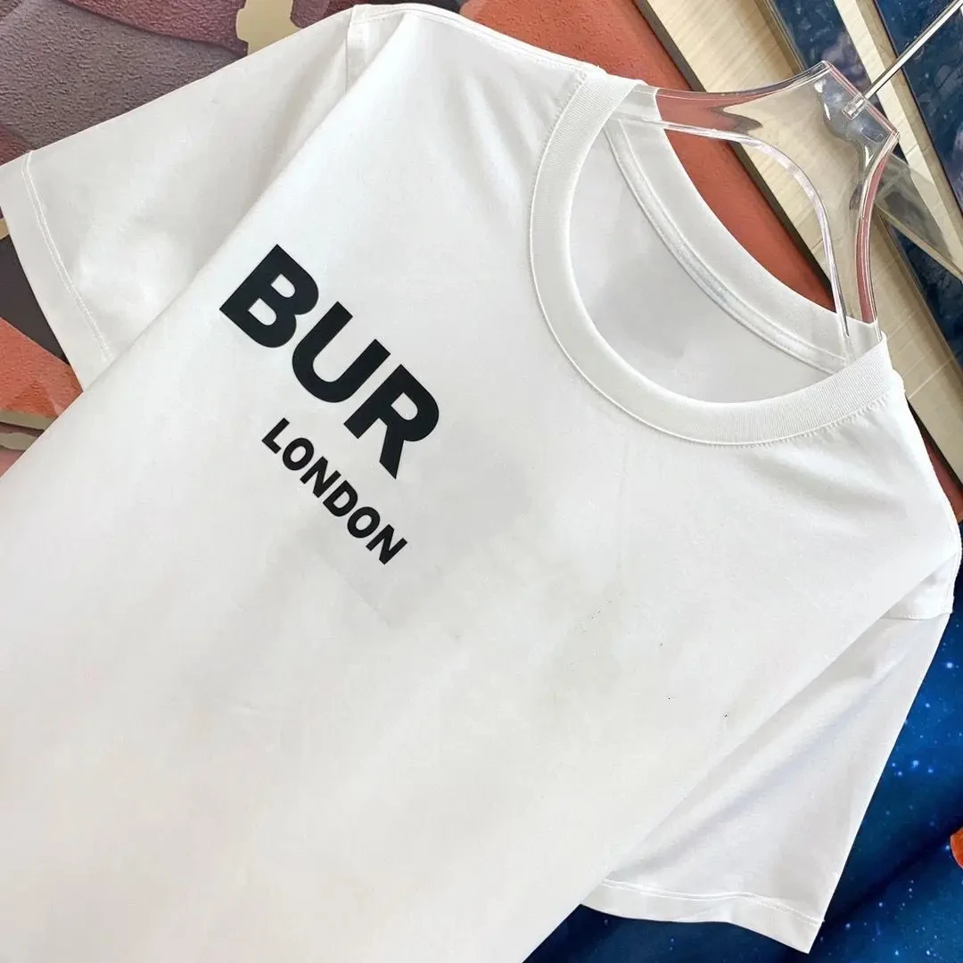 Summer Brand Pure Cotton T-shirt with Letter Printed Men's and Women's Round Neck Short Sleeved Casual Loose Short Sleeved Shirt