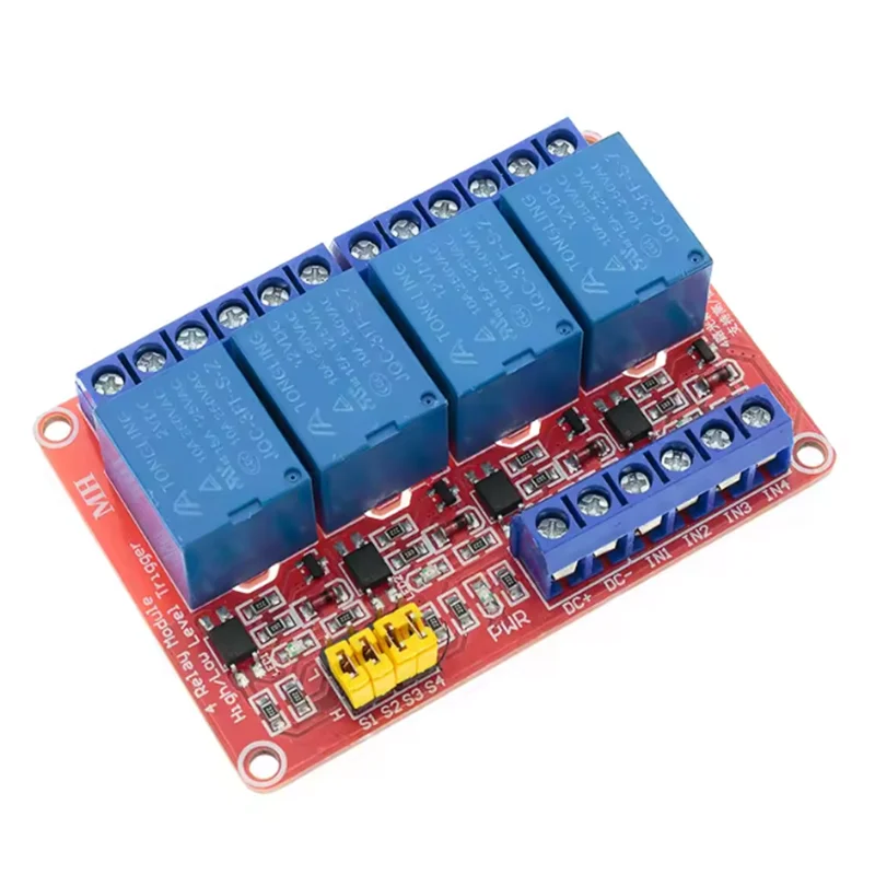 4 Channel 5V 12V 24V Relay Module Board Shield with Optocoupler Support High and Low Level Trigger for Arduino