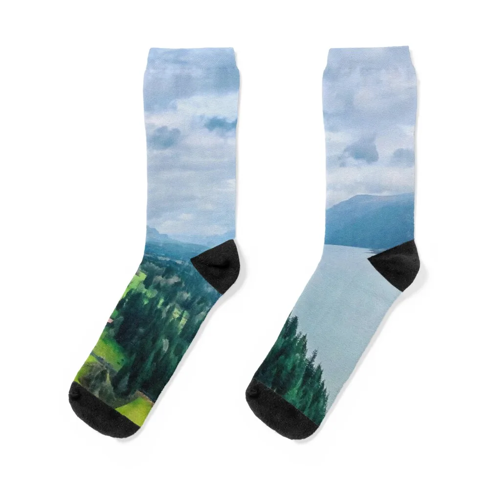 

Columbia River Gorge, Oregon Socks FASHION essential anti slip football hiphop Men's Socks Women's