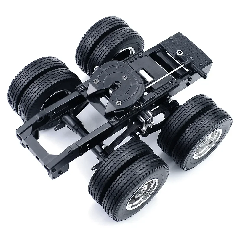 Simulation 2-axle Trailer for 1/14 Tamiya RC Truck Tipper SCANIA 770S 56368 VOLVO FH16 ACTROS BENZ MAN LESU Car