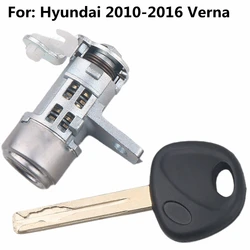 Car Front Left Door Lock Cylinder For Hyundai 2010-2016 Verna Auto Door Lock Core Barrel With 1Pcs Key