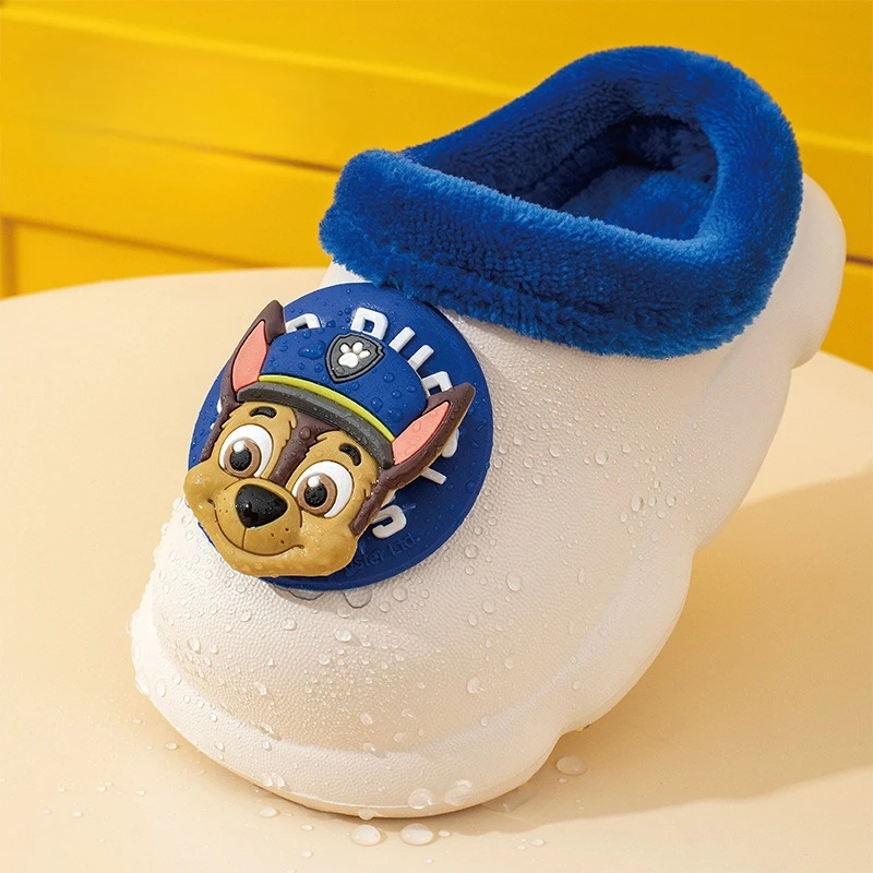 Children's Winter Slippers Warm Plush House Shoes with Classic British Style for Boys & Girls Cozy Winter Plush House Shoes