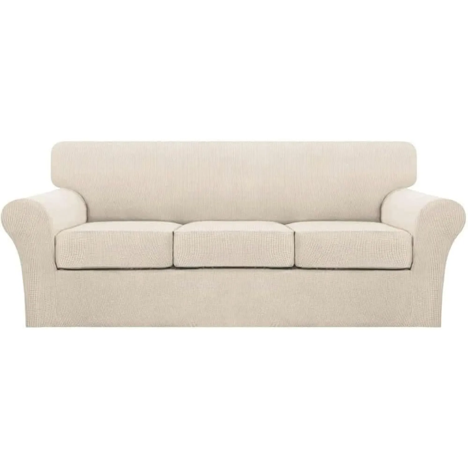 

4-piece sofa cover, washable dog sofa cover with independent sofa cover, jacquard fabric (3-set sofa, beige)