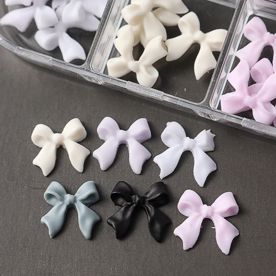 Luxury Nail Charms Cute Pink Bows Decoration Kawaii Ribbon Parts Jewelry Figures Design Fake Manicure Accessories and Tools