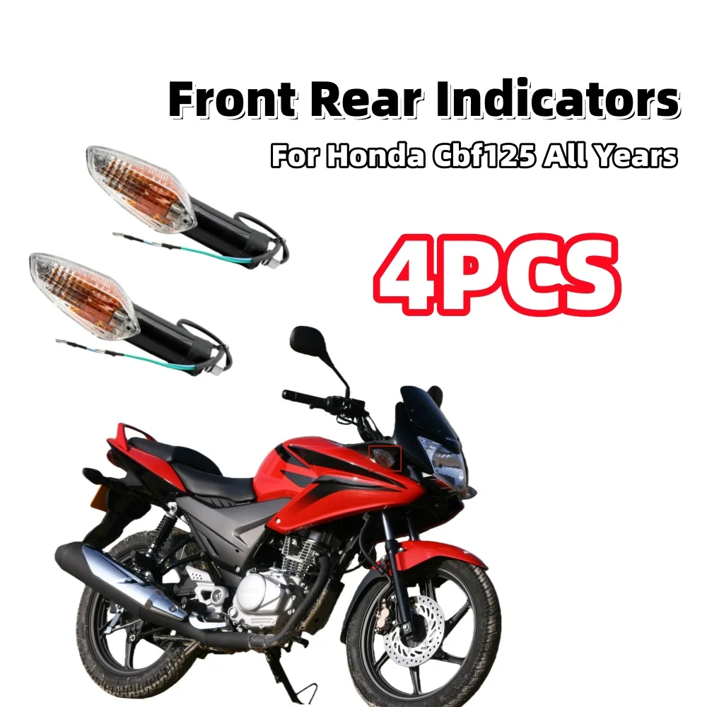 

4Pcs Motorcycle Front Rear Indicators Replacement Lighting Indicators Motorcycle Signal Lamp Parts For Honda Cbf125 All Years