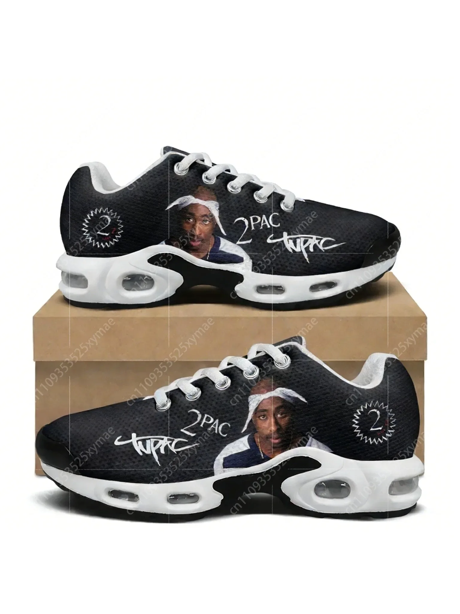 

Кроссовки с воздушной подушкой Tupac Rapper 2Pac для мужчин и женщин, легкие спортивные кроссовки для хип-хопа и рок-музыки, кастомные кроссовки для бега.