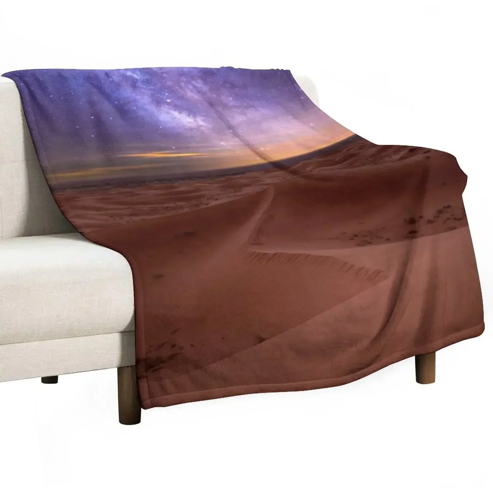 Sahara desert near Merzouga, Morocco at night Throw Blanket Luxury Designer Hair cosplay anime Blankets