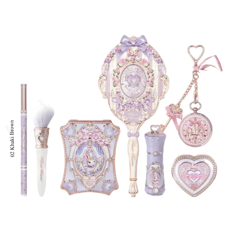 flower-knows-bunny-shells-collection-makeup-set-matte-glow-shimmer-eyeshadow-palette-blush-lipgloss-with-mirror-compact-gift-kit