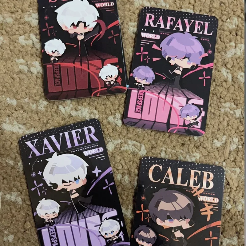 5Pcs/Pack Game Love and Deepspace Fans Collection Character Q Version Ins style Card Xavier Zayne Rafayel ralayo Sylus Caleb