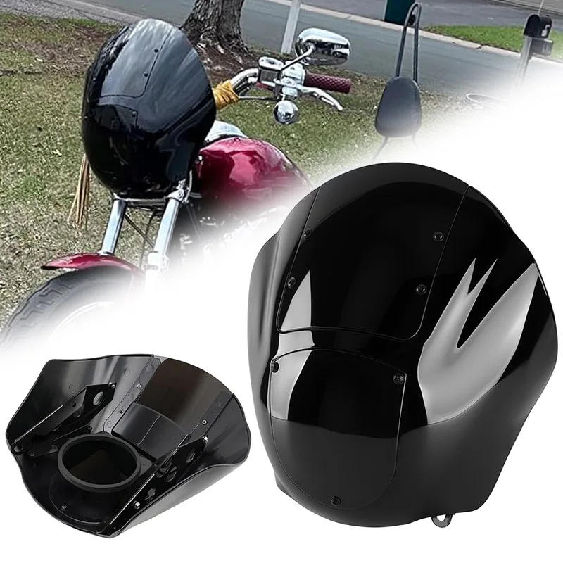 

Мотоциклетная маска-обтекатель фары в клубном стиле для Harley Dyna Sportster XL 883 1200 X48 72 1998-2016