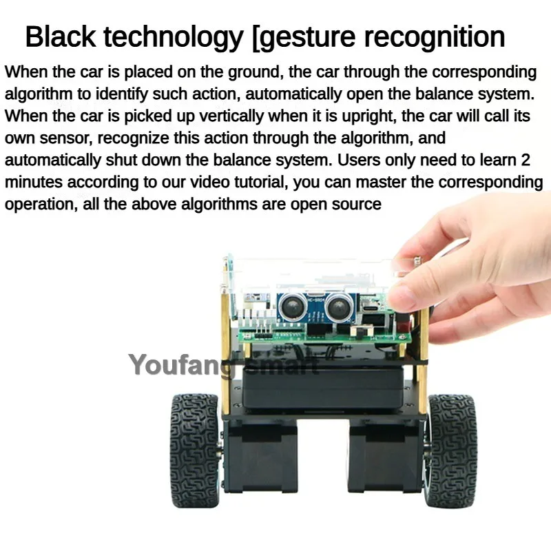 Robot Auto-Bilanciante 2WD con Motore Stepper Assemblato, 2 Strati, Regolazione PID, Robot Carrello LQR, Robot Bilanciante Programmabile