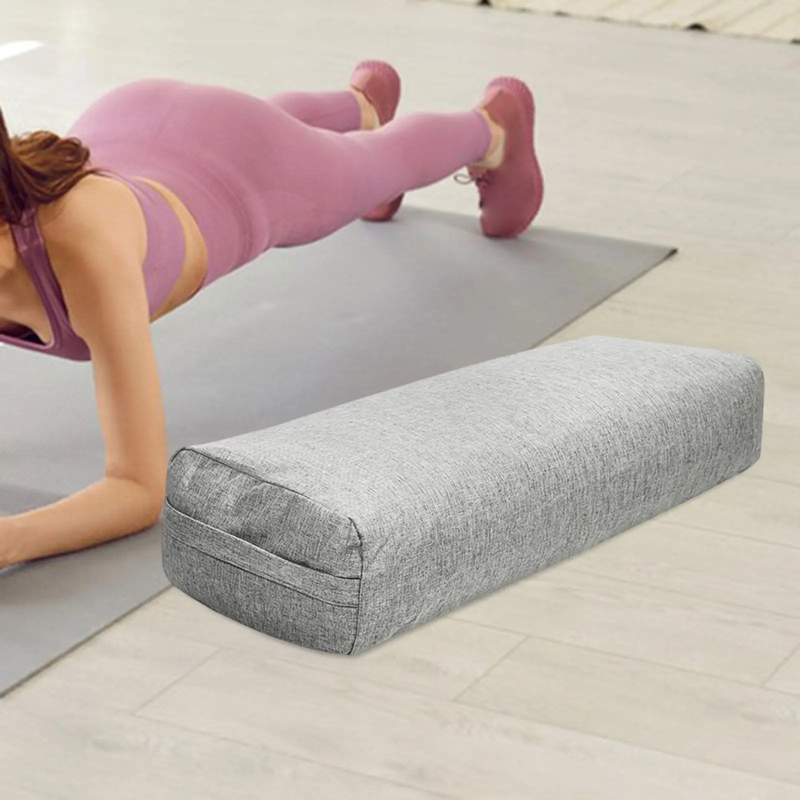 Almohada de refuerzo para Yoga, cojín de apoyo versátil con asa de transporte, Poses de modificación, meditación, utilería para Yoga restaurador