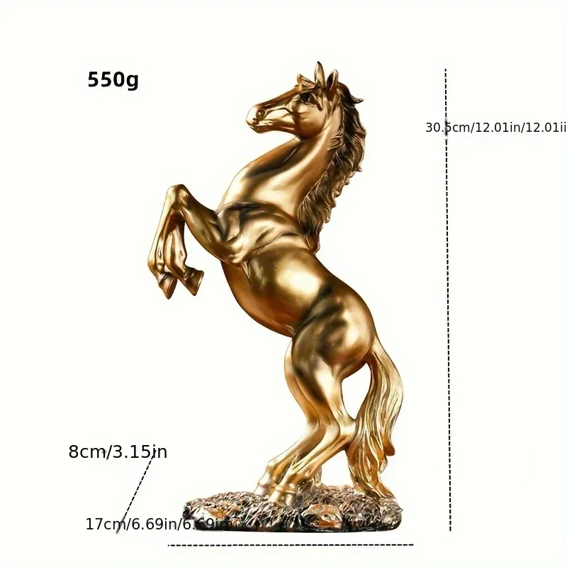 Resin Statue Golden White Black Horse Figure Nordic Abstract Ornaments For Figurines  For Interior Sculpture Room Home Decor