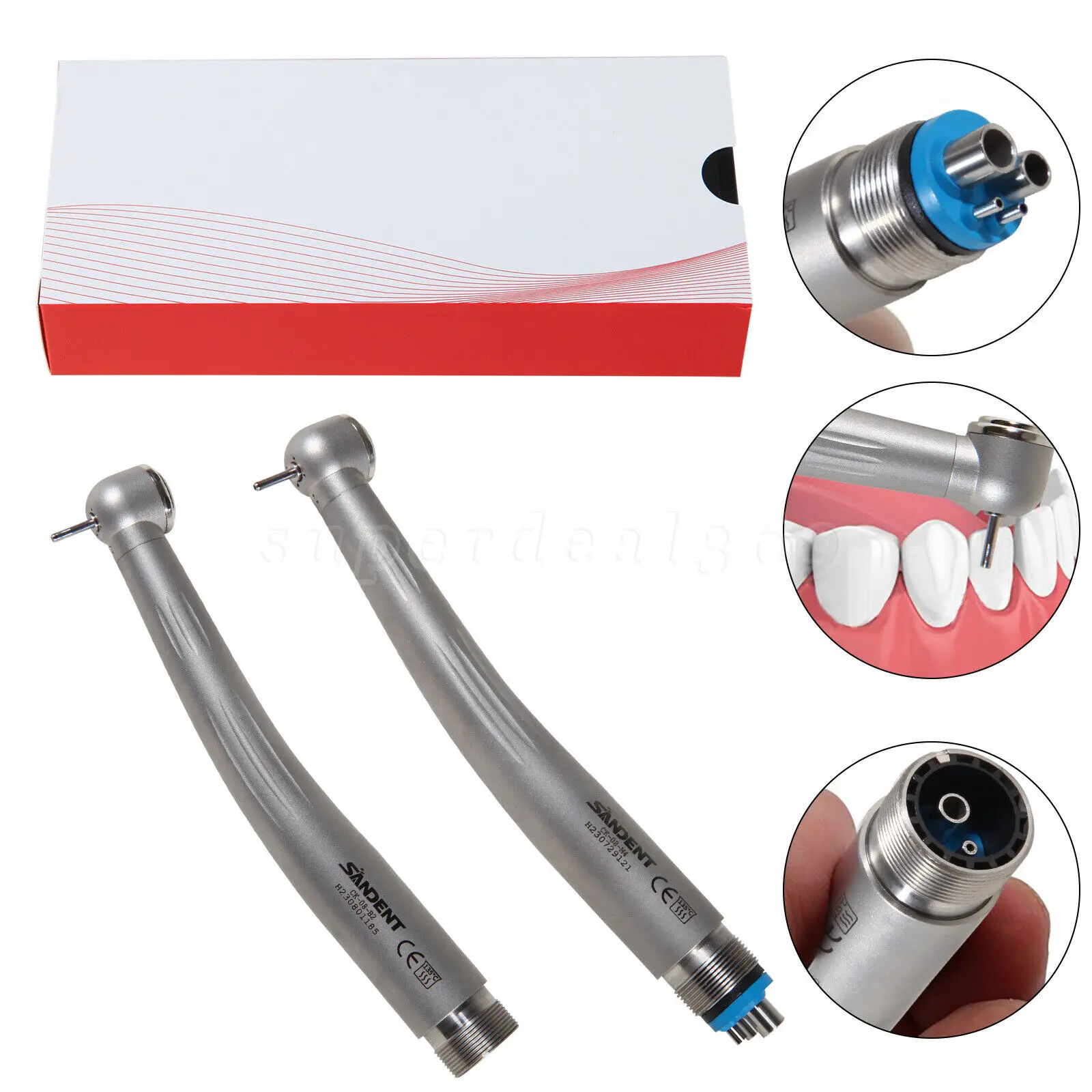 NSK Style Dental Pana Max Push Button Standard Head Ceramic Bearings Turbine High Speed Handpiece Spray 2/4Hole