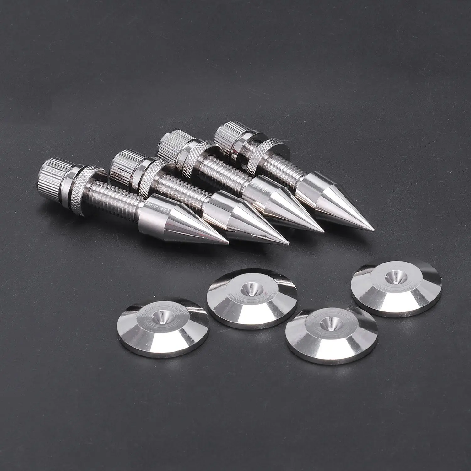 A03V 4 Uds altavoz Spike aislamiento picos soporte pie altavoz de alta fidelidad almohadillas de Base cónica a prueba de golpes