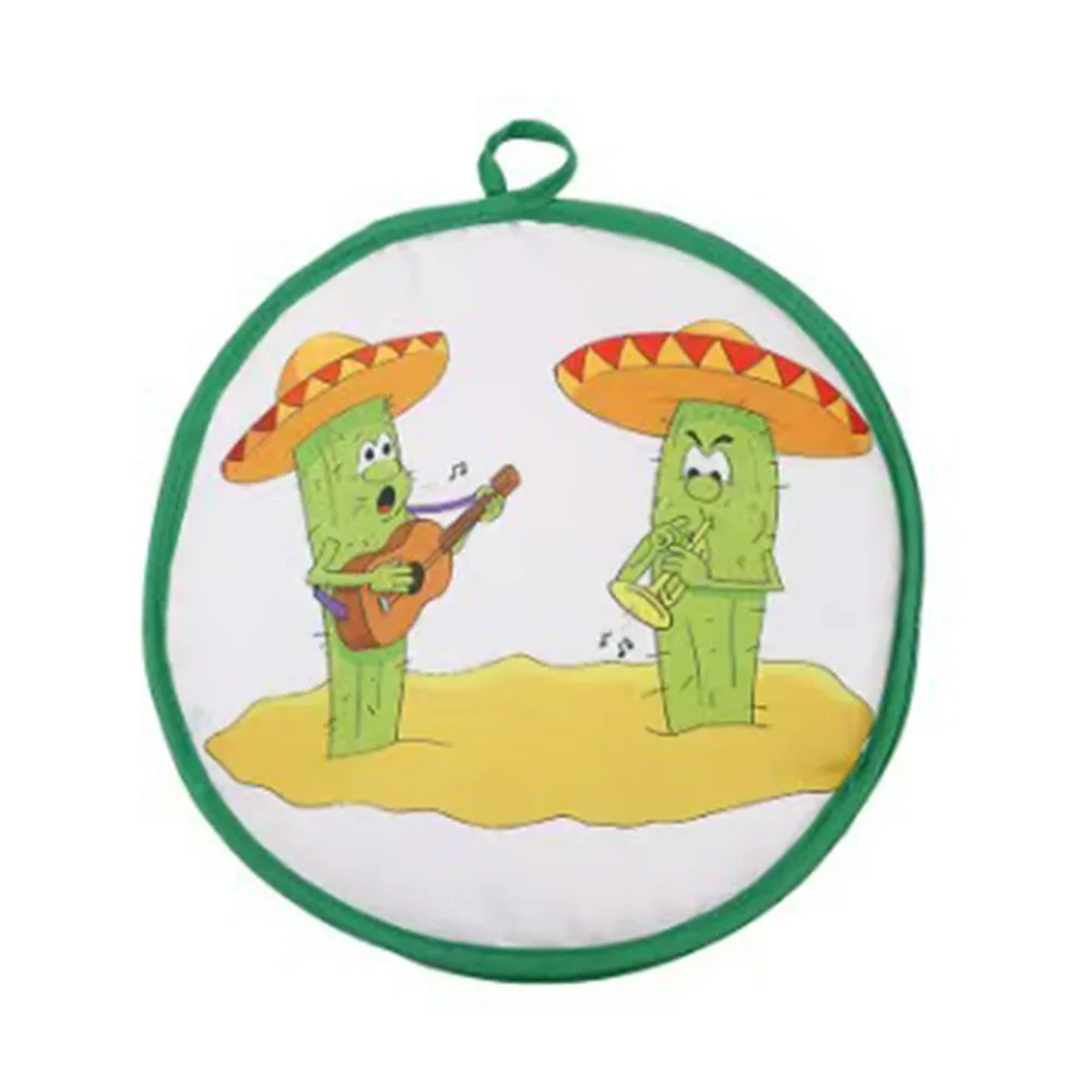 Heat Insulation Tortilla Warmer Pouch Round Shape Portable Tortilla Keeper Microwave Safe Heat Resistant Insulated Bag Home