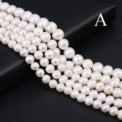 A Natural Freshwater Pearl Beads Round Shape Isolation Loose Beaded for Jewelry Making DIY Charm Bracelet Necklace Accessories