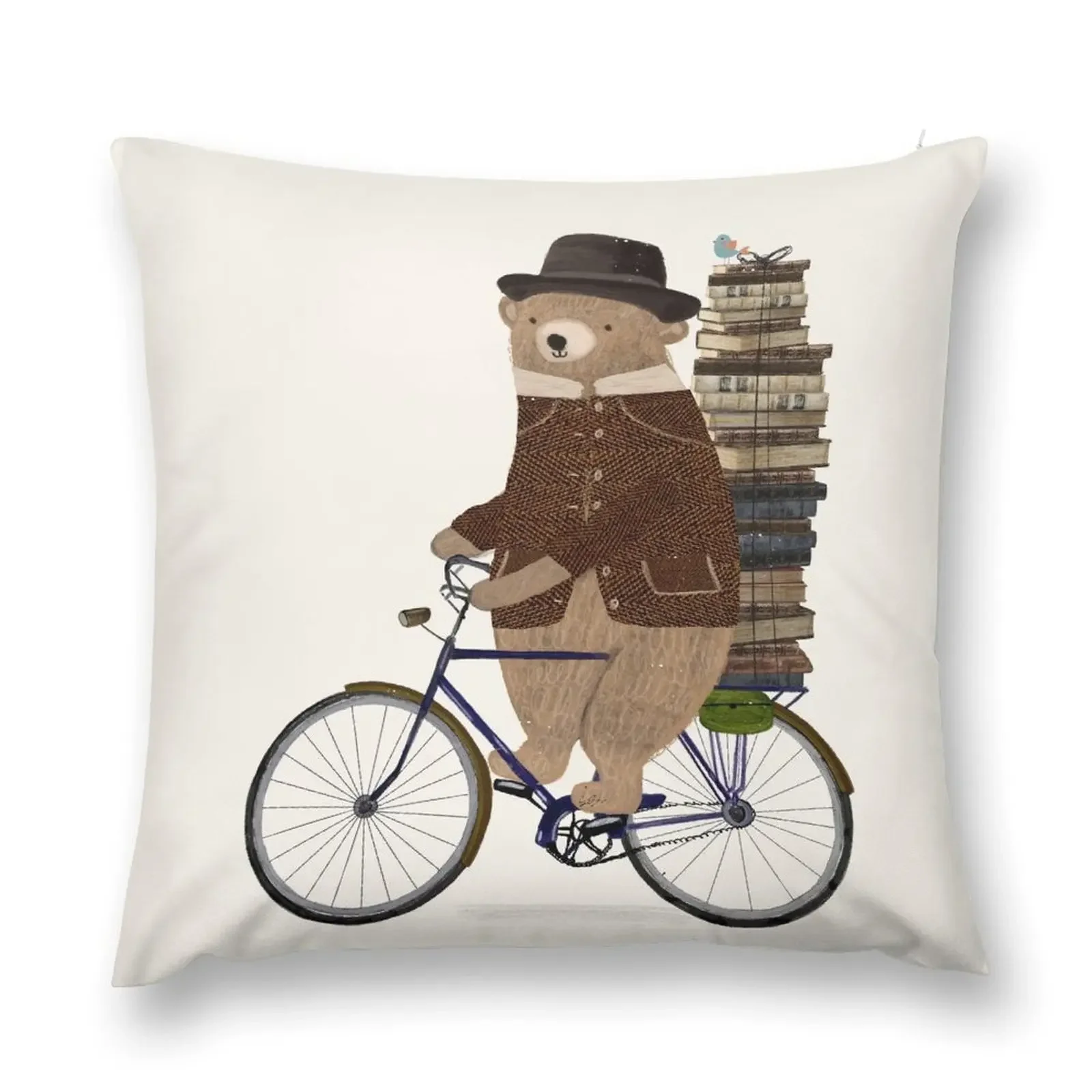 an educated bear Throw Pillow Decorative Sofa Cushions New year Luxury Pillow Case Couch Cushions pillow