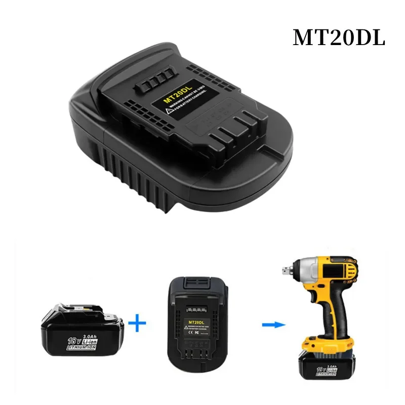 MT20DL For Makita Battery Adapter switch to Dewalt For Bl1830 Bl1860 Bl1815 Li-Ion Battery For dewalt tools