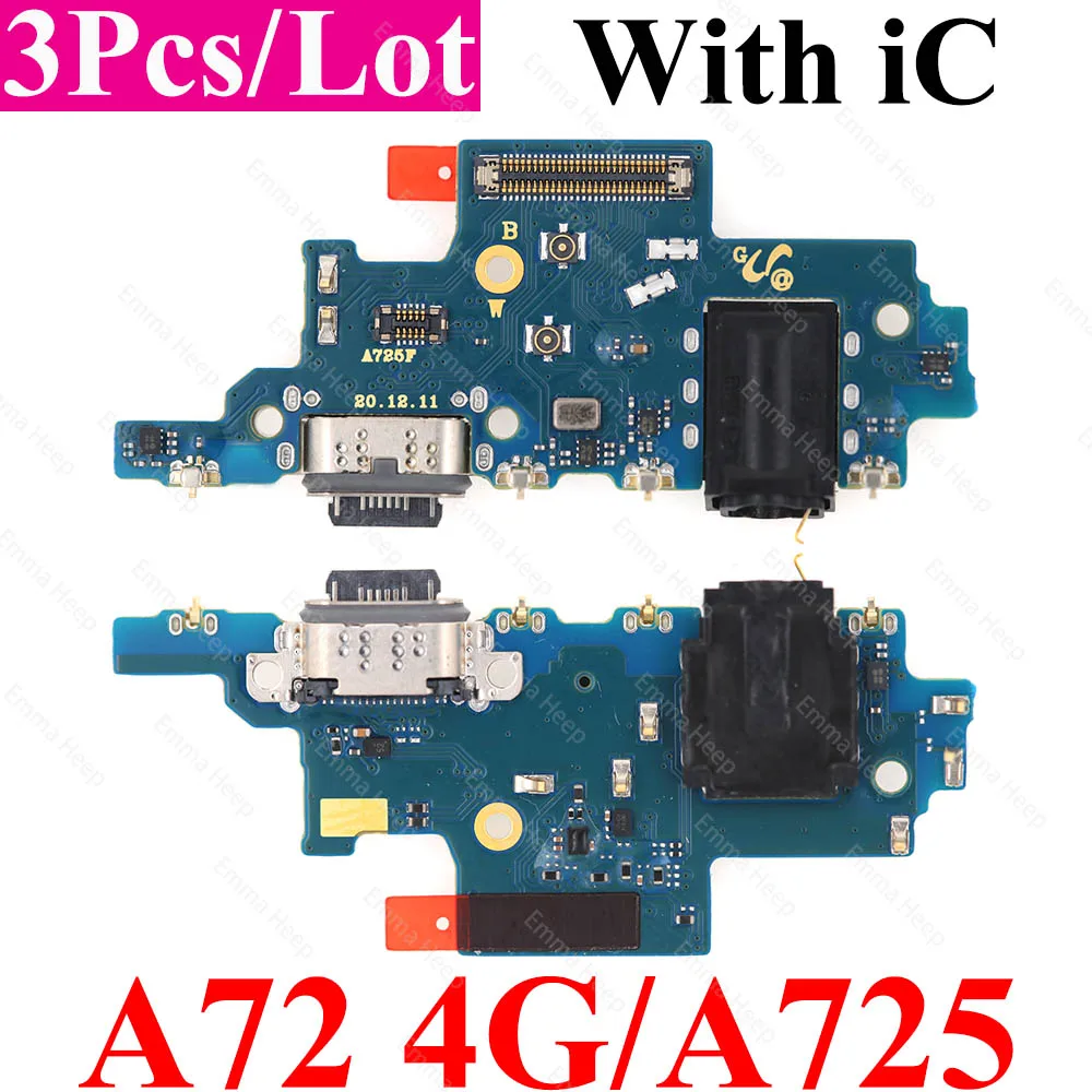 3Pcs Charge Board For Samsung Galaxy A23 4G A33 M62 M53 A40 A41A42 M42 A50 A51A52 A53 A70 A71A72 USB Charger Port Board Flex