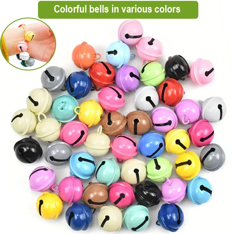 10-50pcs 17mm colorful Jingle Bells Iron Pendants Hanging Christmas Tree Ornaments Christmas Decorations Party DIY