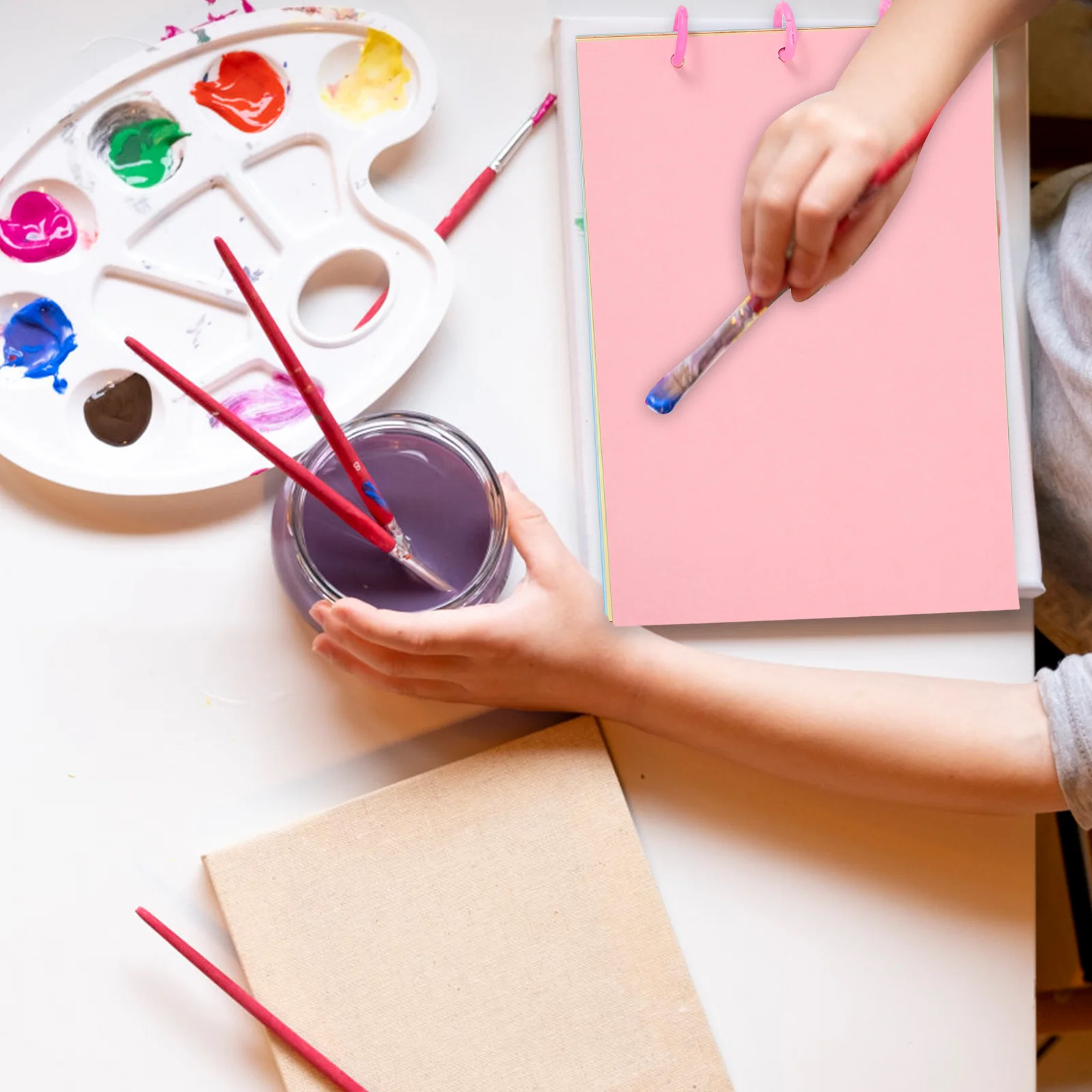 

3Sets DIY Hand-Painted Book Materials Blank Durable Pages for Sketch Doodle Photo Display Creative Supplies DIY Sketch Book