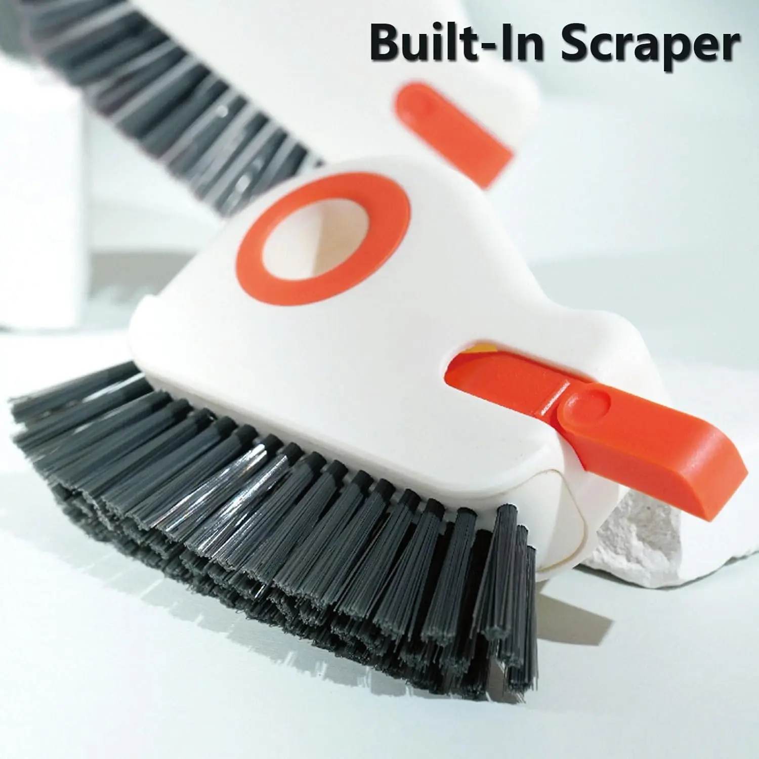 

All-Purpose Scraper Brush, 4.92in for Doors/Windows, Built-in Tool Removes Stubborn Grime, Splash-Proof, Simple Maintenance