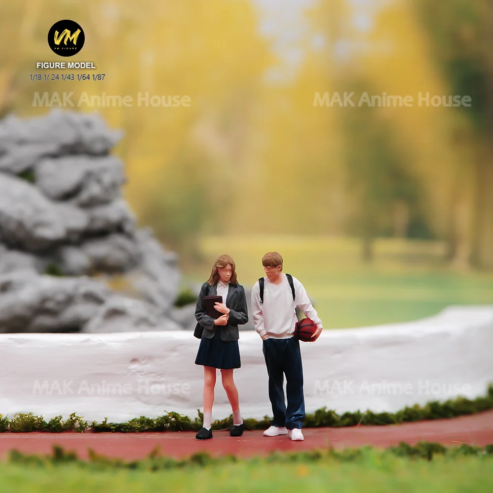 ミニチュア 1/87 1/64 1/43 1/24 朝のランニング運動男性女性犬フィギュア人形モデルクリエイティブシーン装飾おもちゃ