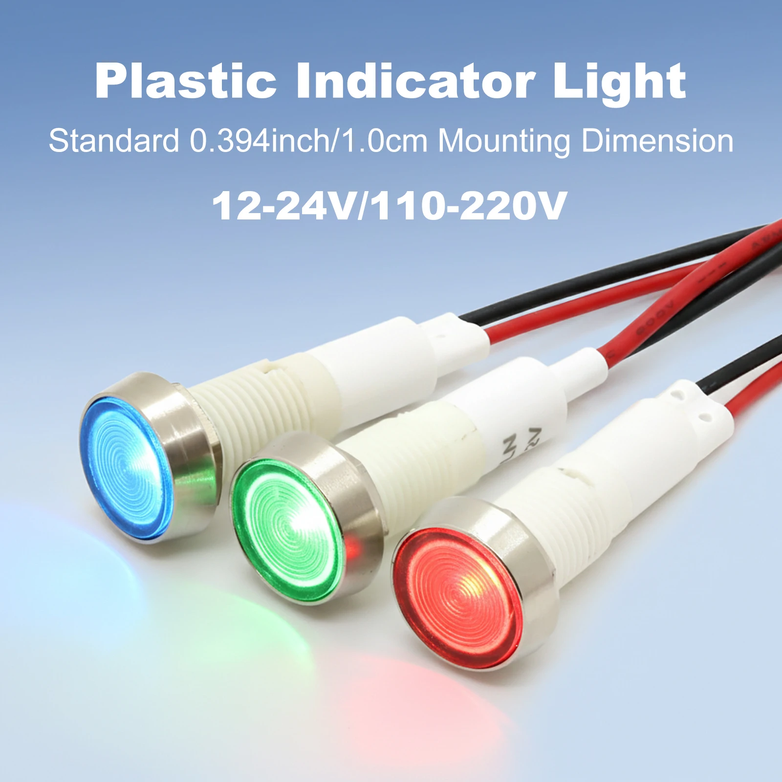 

FILN 4 шт., 10 мм, световой индикатор, легкий, устойчивый к коррозии и изолированный провод длиной 20 см для коммерческой кухни, красный, зеленый