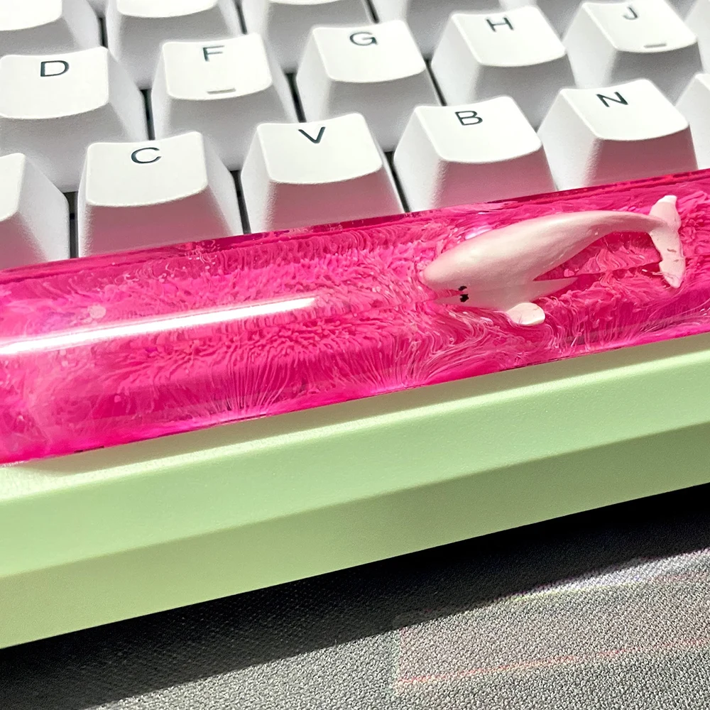 6.25u Whale Keycap Spacebar Resin - Blue Ocean Artisan Keycaps for Mechanical Keyboard Cute Gift