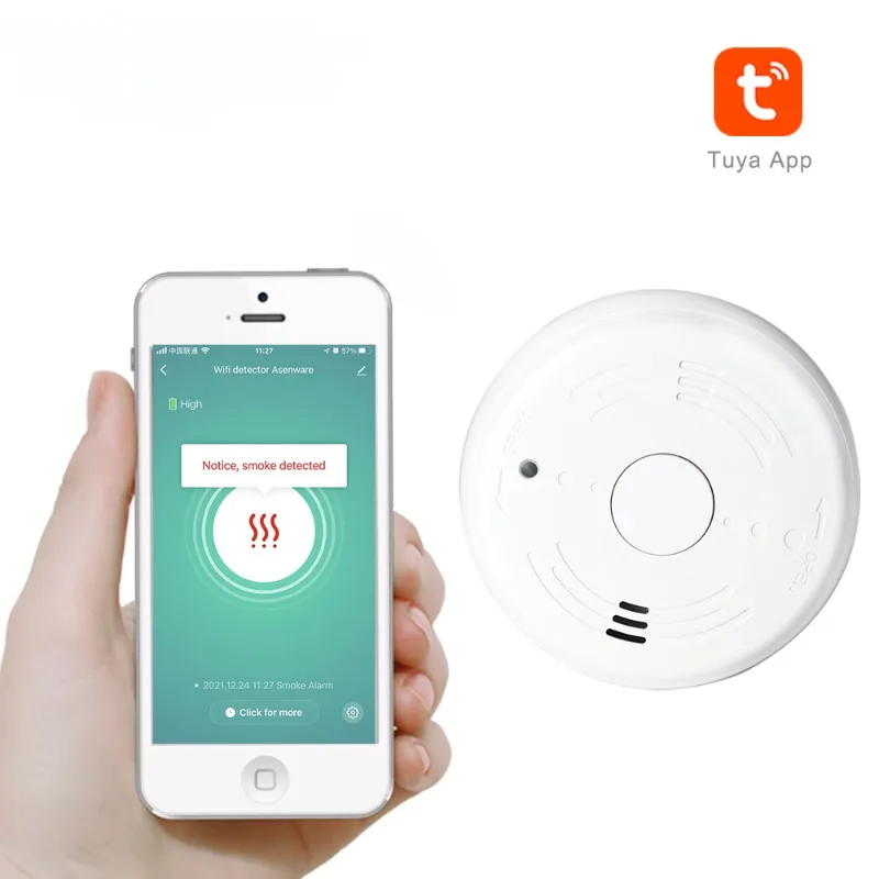 9VDC Standalone Wireless Smoke Detector sensor fire alarm system for home usuage